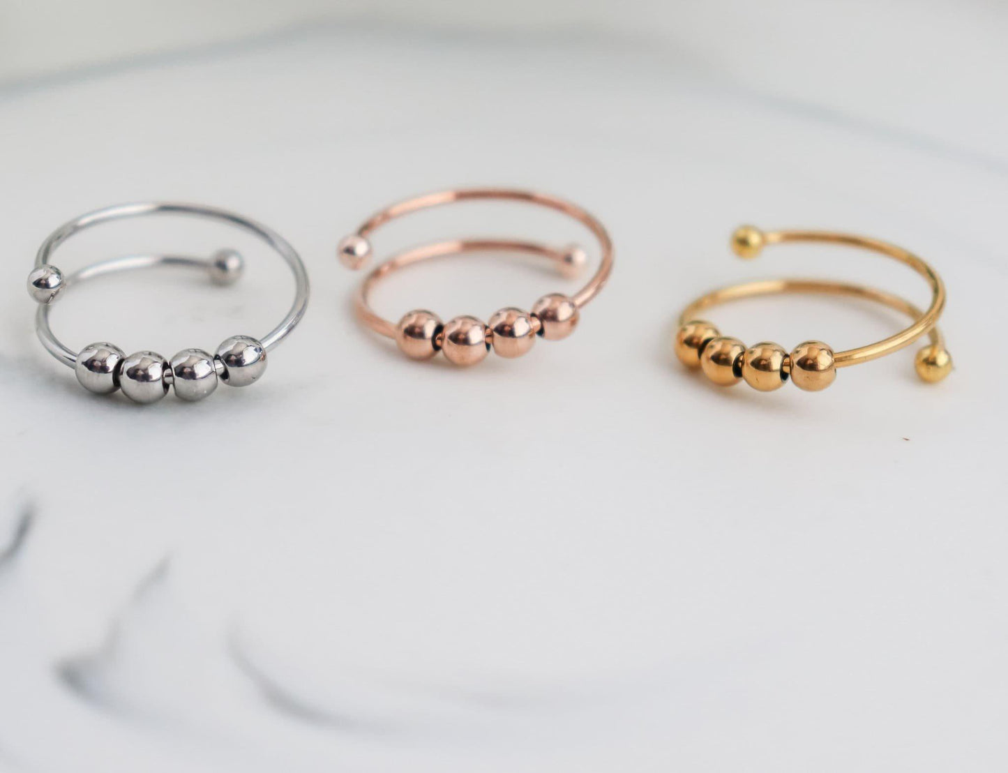 One Loop Bead Fidget Ring