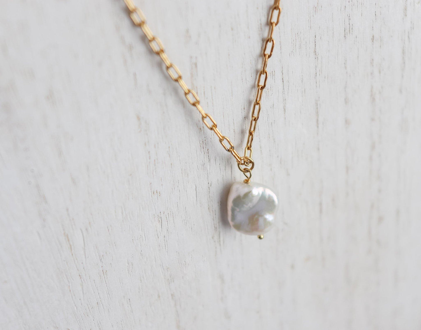 Fresh Water Pearl Block Necklace