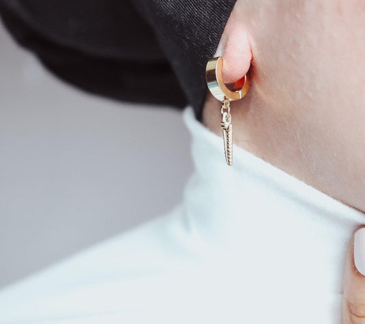 Feather & Hoop Earring