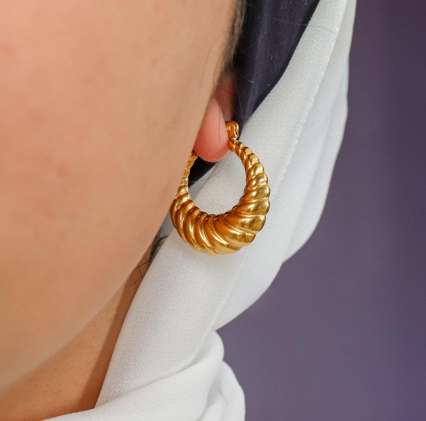 Croissant Dome Earrings