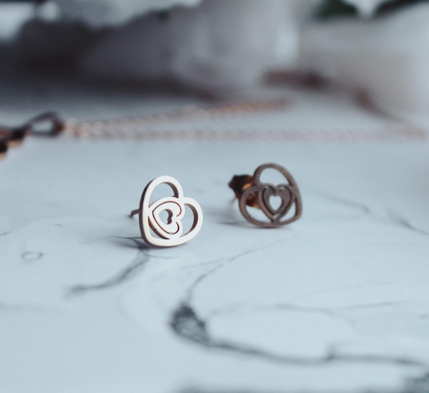 Heart Necklace & Earrings Set