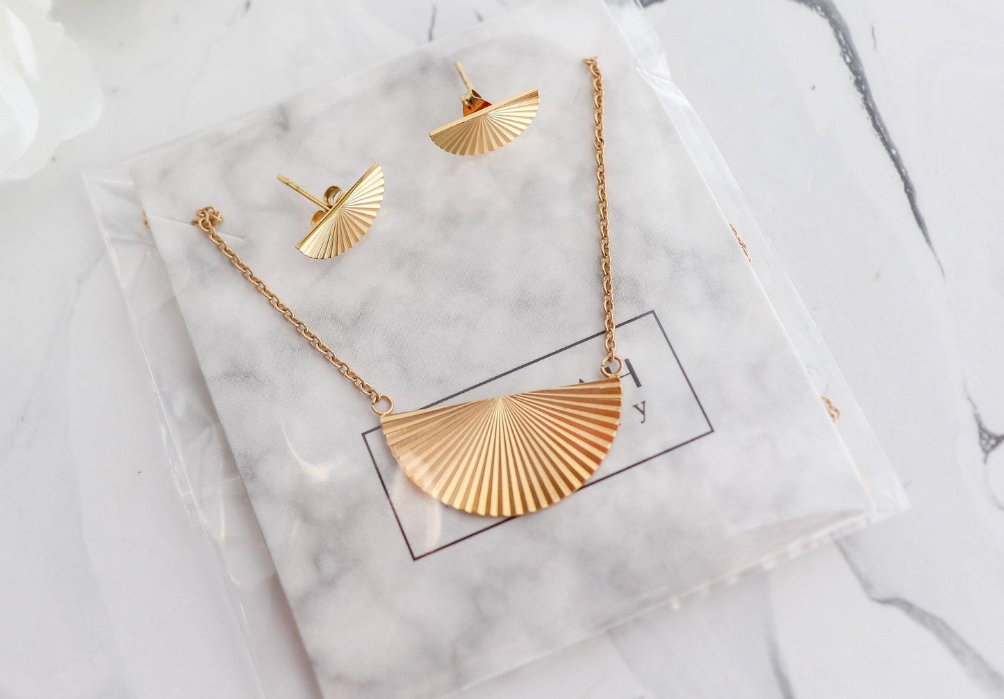 Sunburst Half Circle Earrings