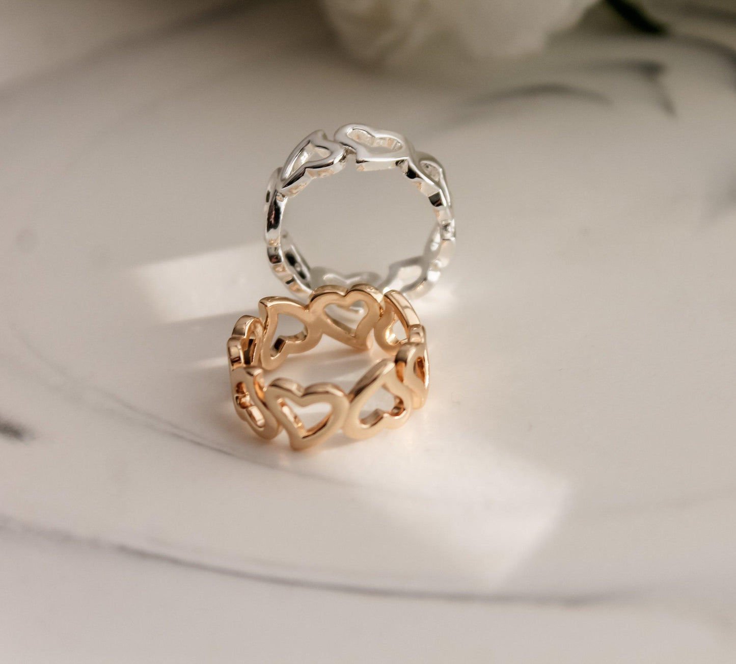 Curly Heart Ring
