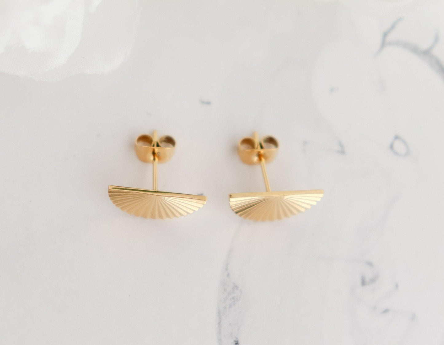 Sunburst Half Circle Earrings