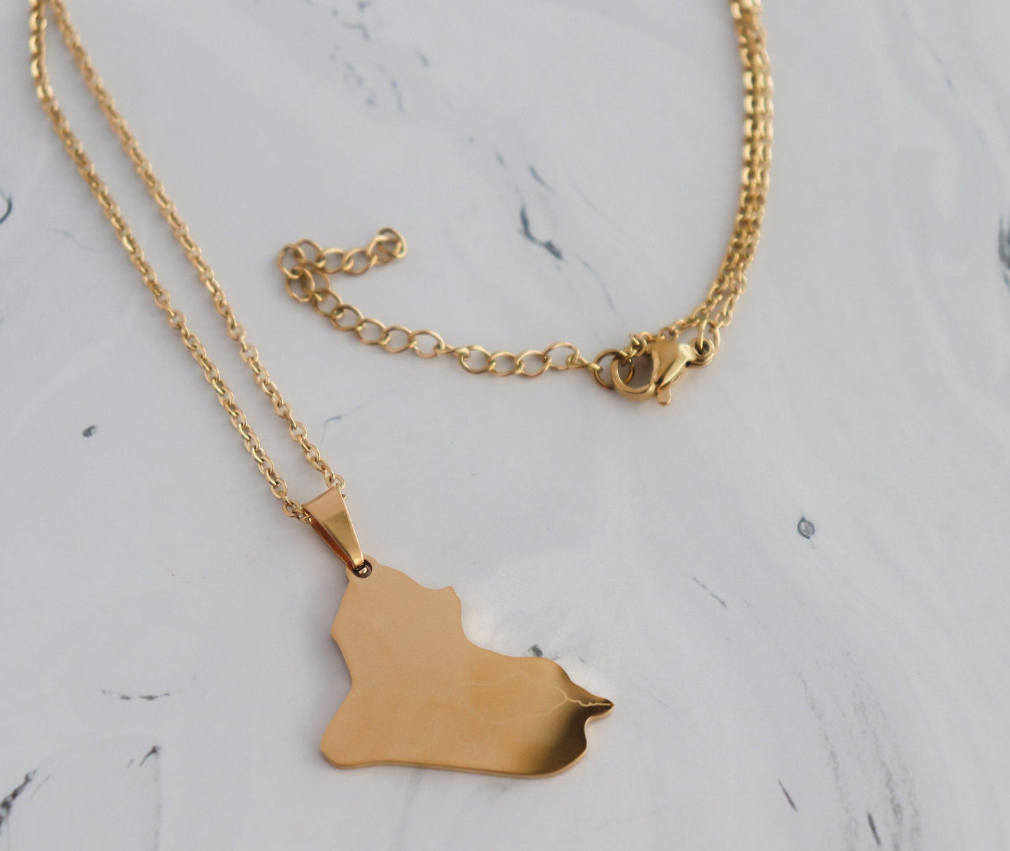Iraq Map Necklace