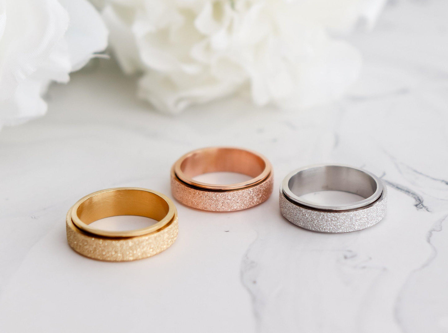 Glitter Spinner Fidget Ring