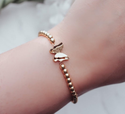 Butterfly Bead Chain Bracelet