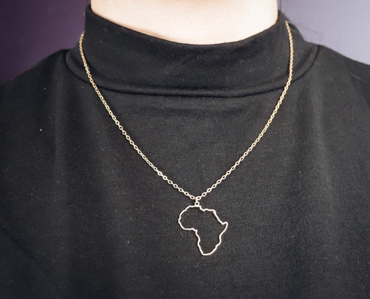 Africa Outline Country Map Necklace