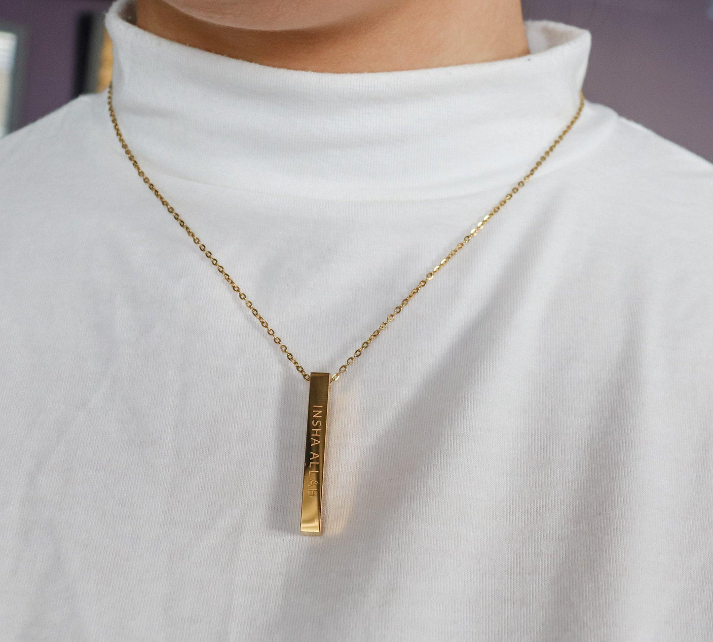 4 Reminders 3D Bar Necklace