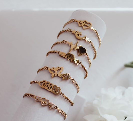 Two Hearts and Arrow Bracelet