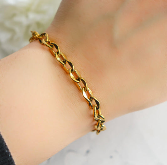 Coffee Bean Chain Bracelet