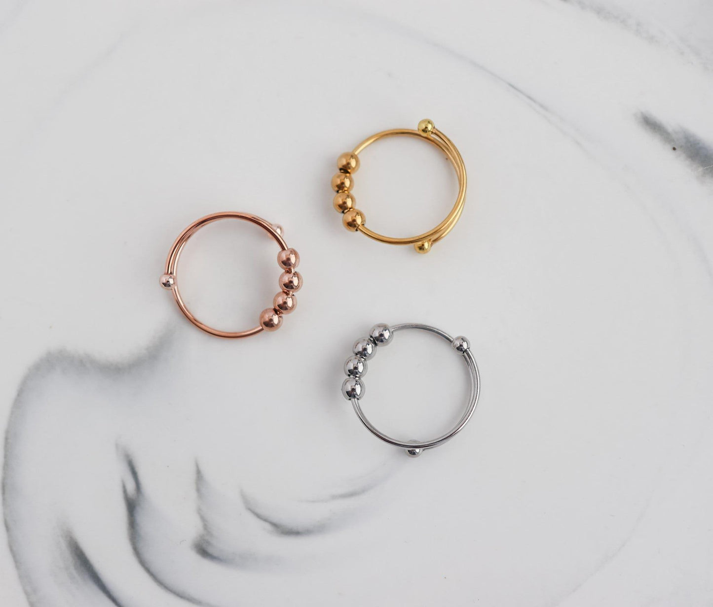 One Loop Bead Fidget Ring