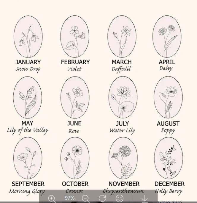 Oval Birth Month Flower Necklace