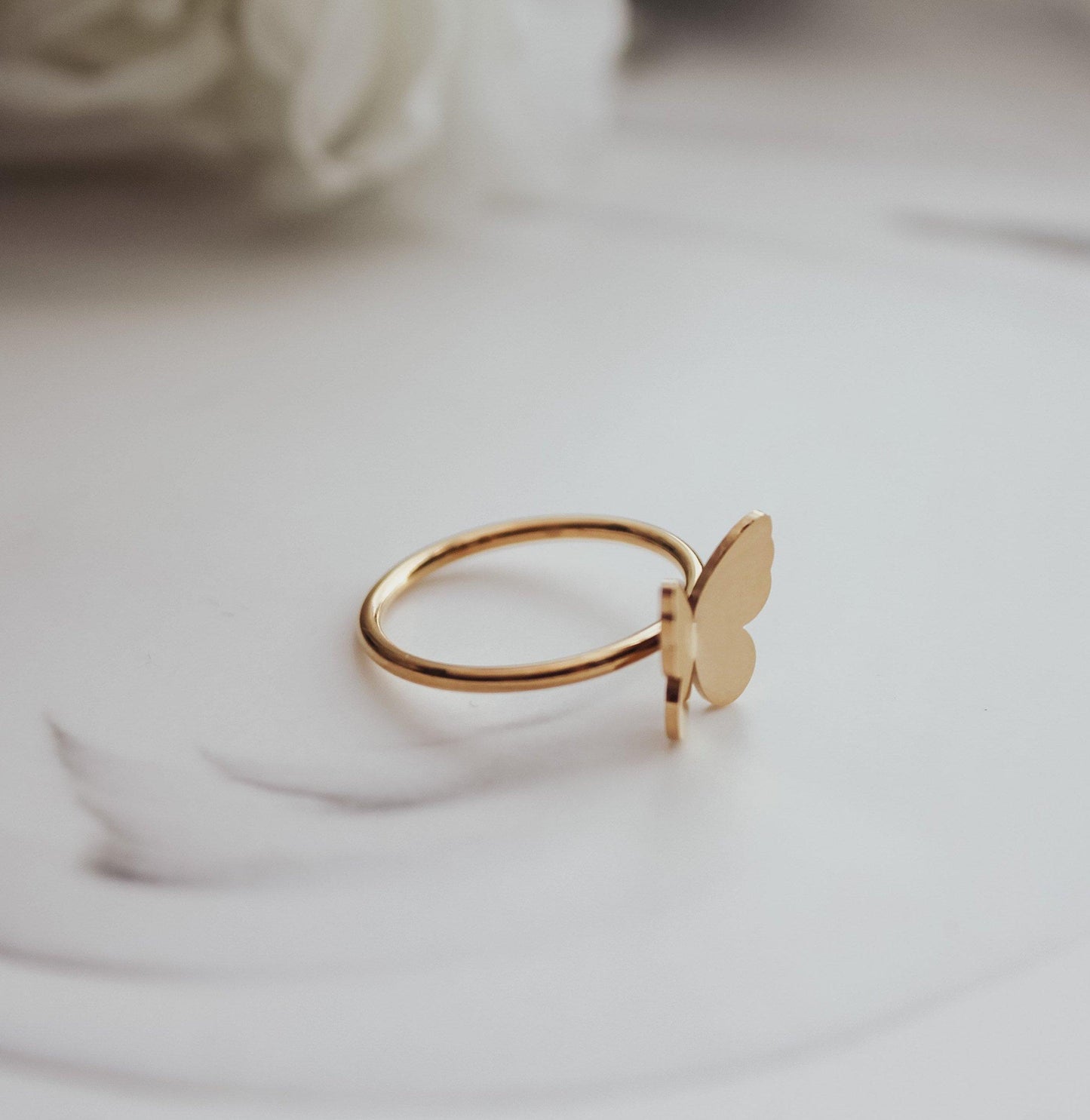 Solid Butterfly Ring