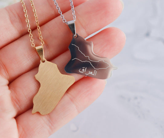 Iraq Map Necklace