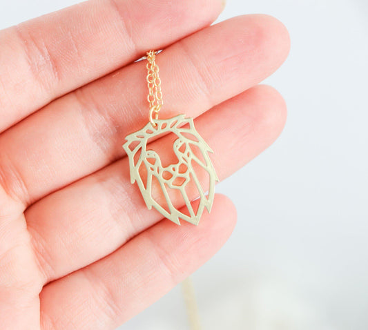 Geometric Lion Necklace