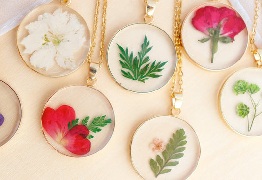 Zodiac Pressed Flower Necklace