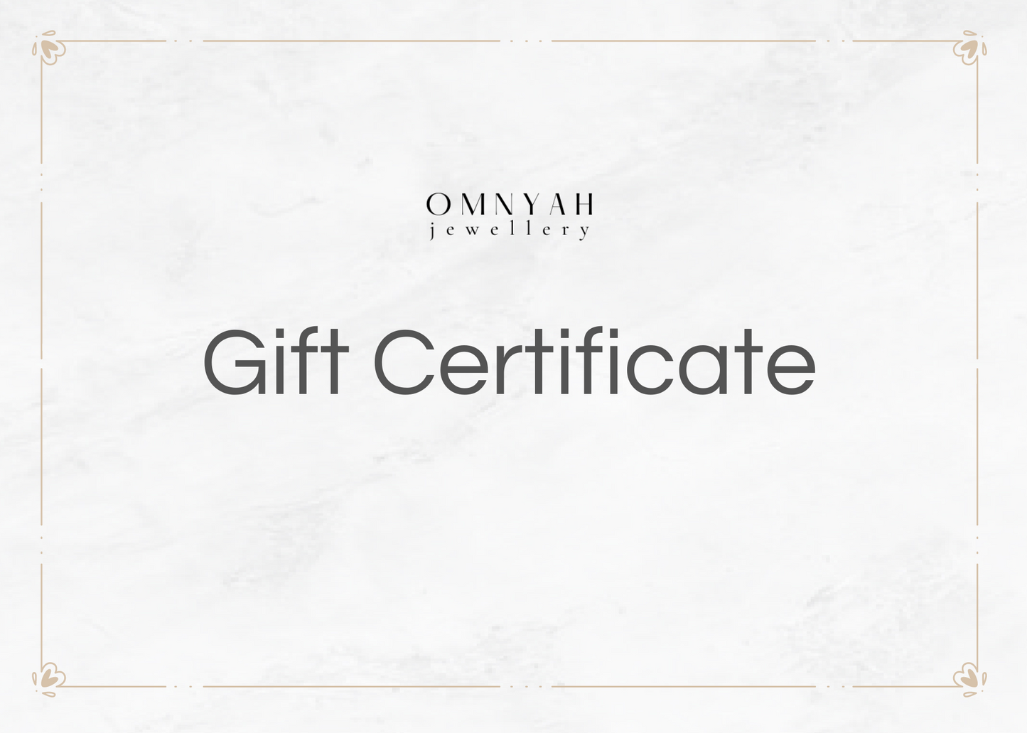 Omnyah E-Gift Certificate