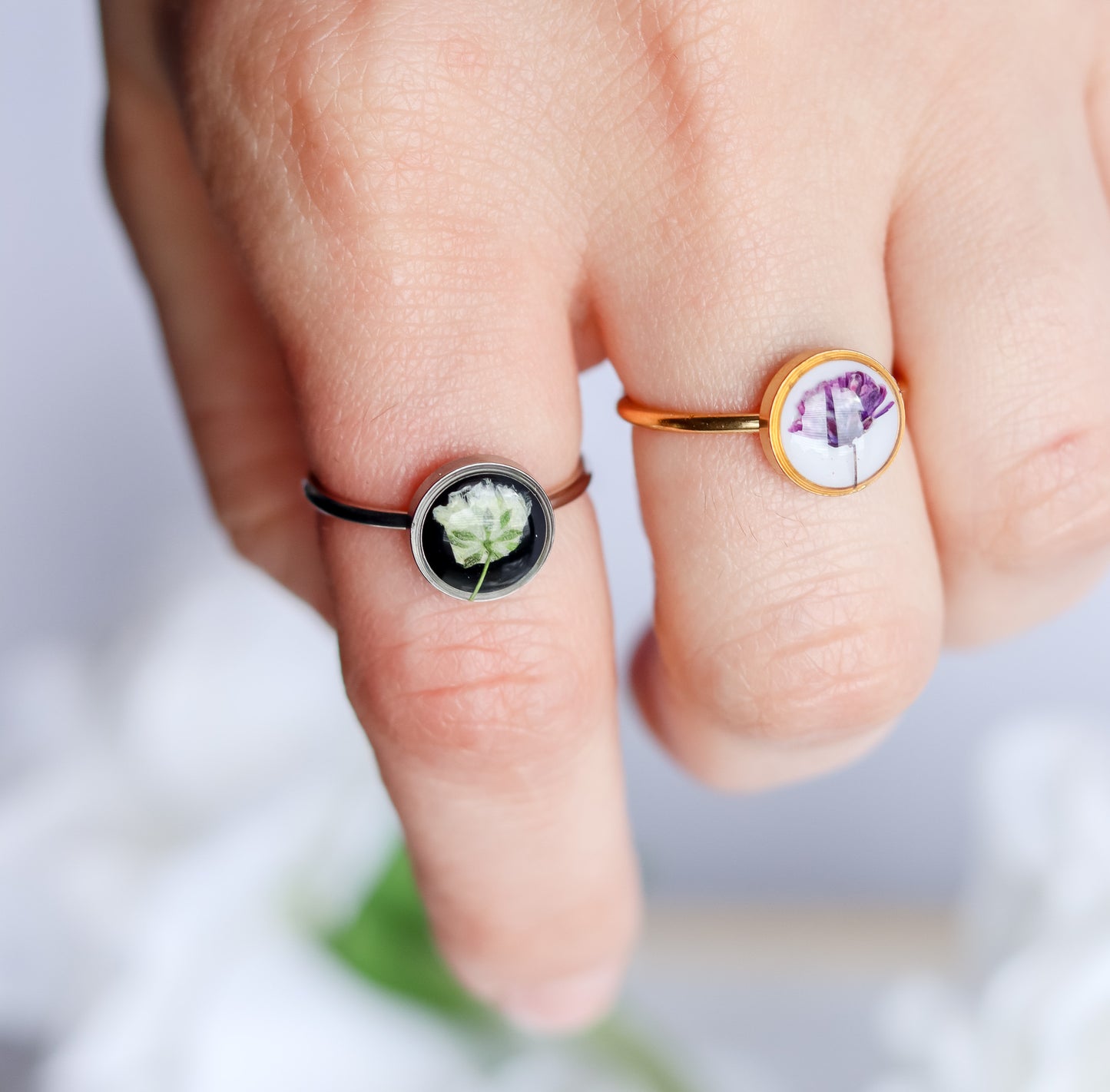 Round Pressed Flower Ring