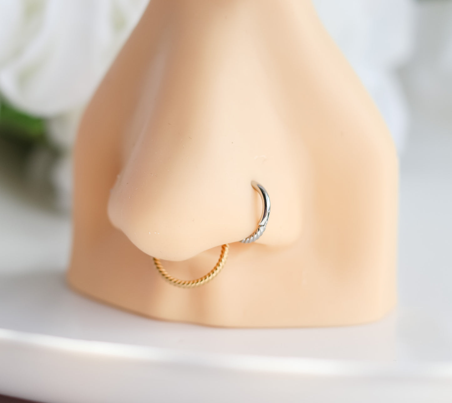 Thin Hoop Nose or Earring