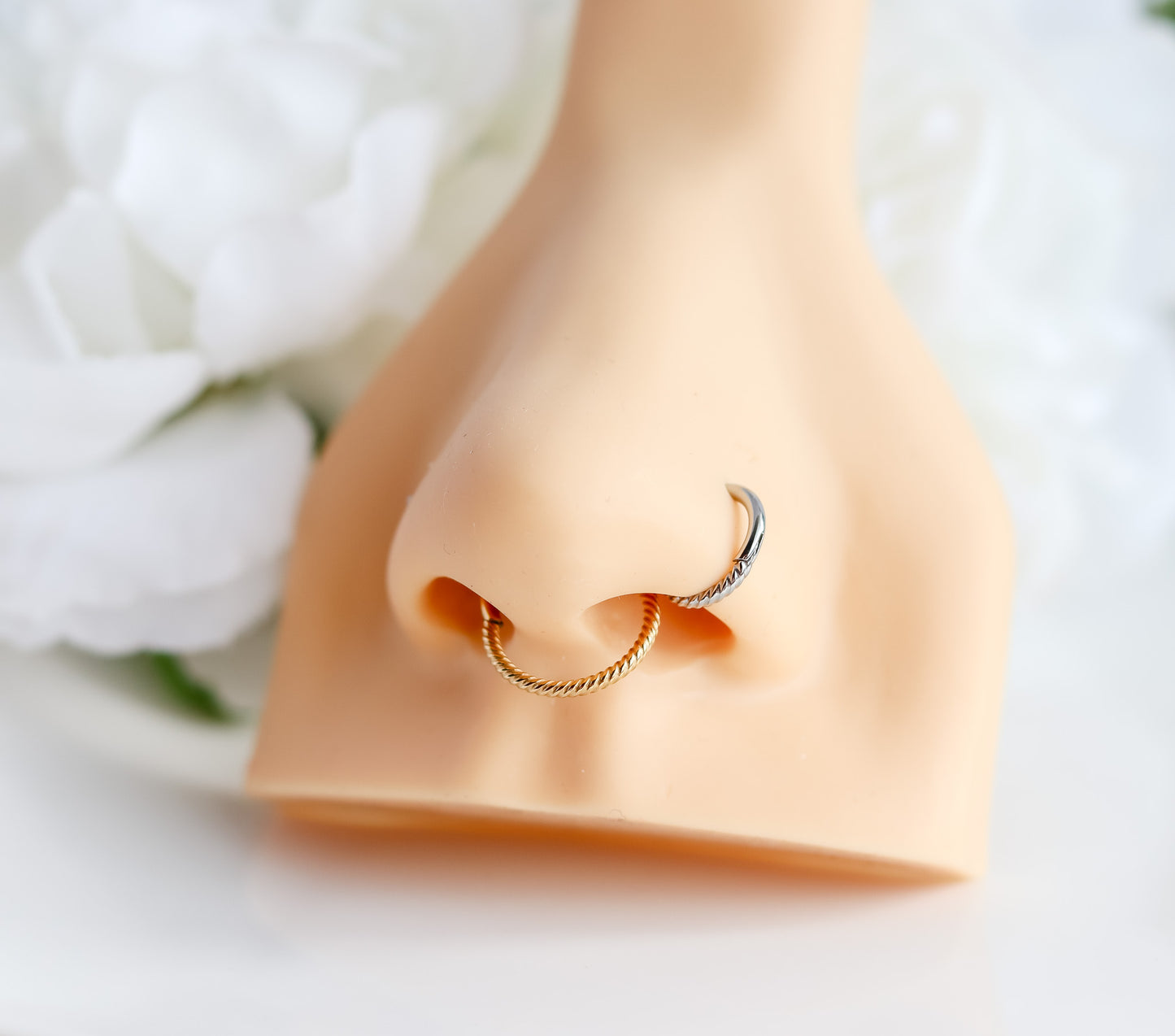 Thin Hoop Nose or Earring