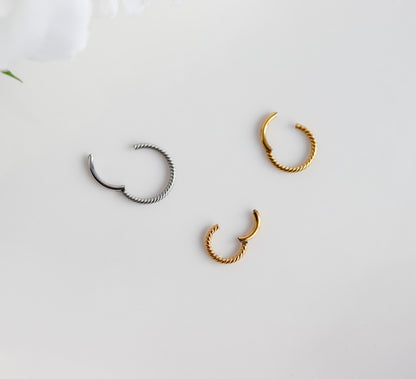 Thin Hoop Nose or Earring