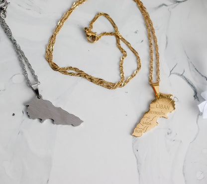 Liban/Lebanon Map Necklace