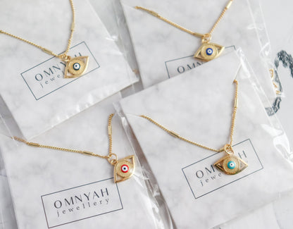 Coloured Evil Eye Necklace