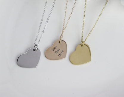 Customizable Heart Pendant Necklace