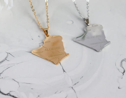 Algérie Map Necklace