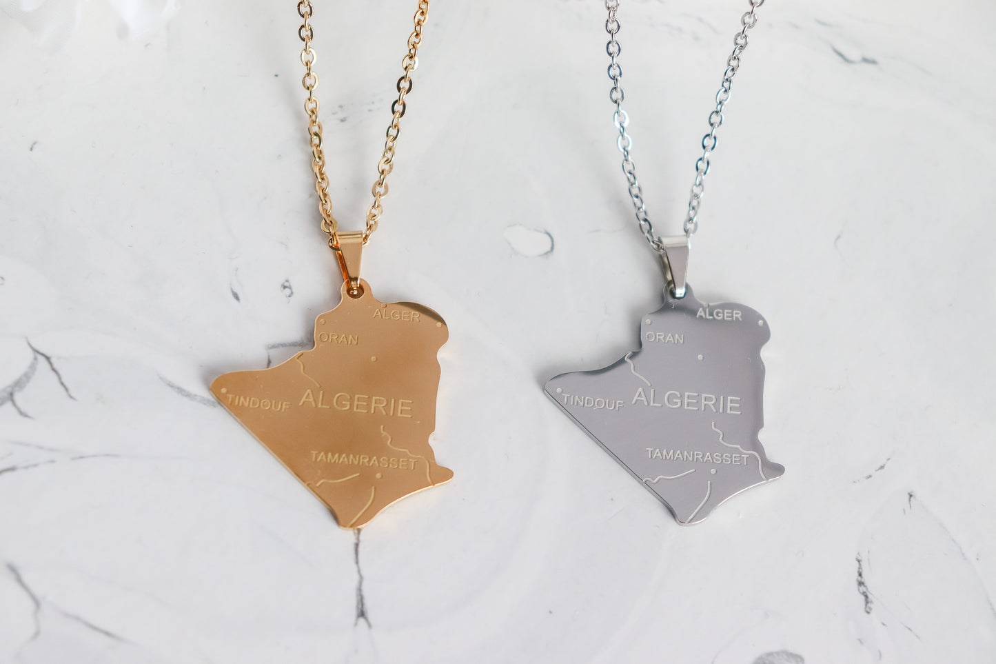 Algérie Map Necklace