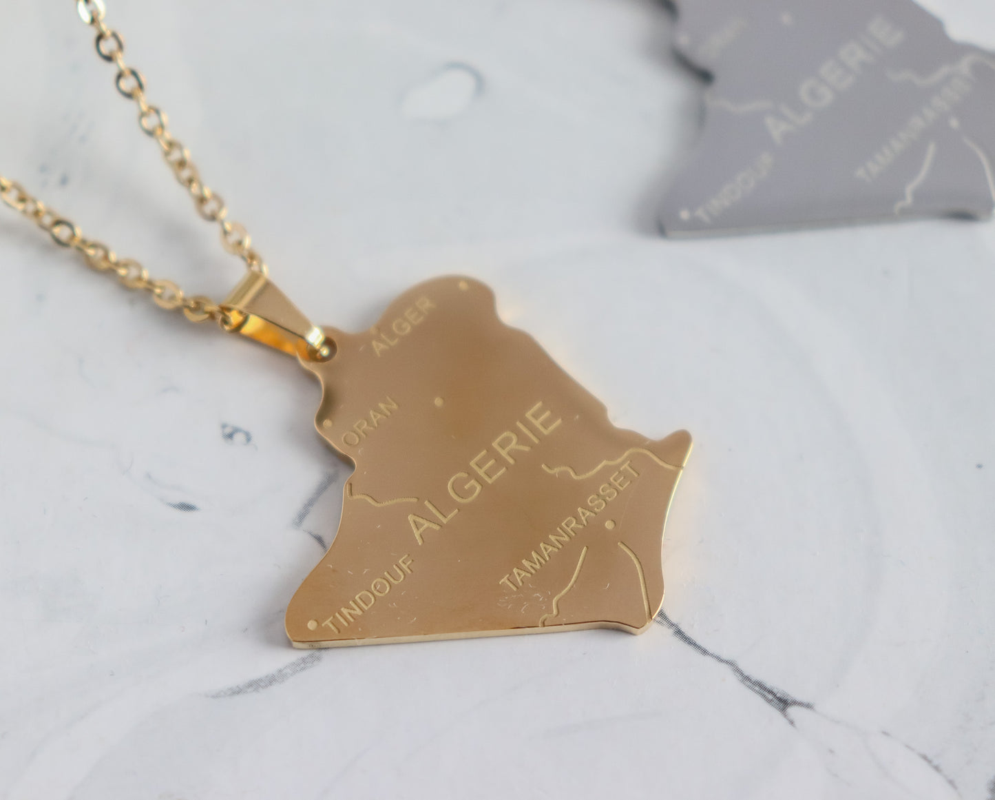 Algérie Map Necklace