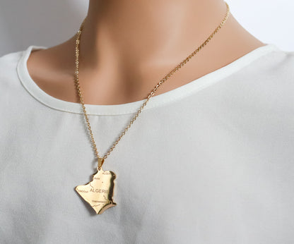 Algérie Map Necklace