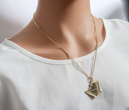 Algérie Map Necklace