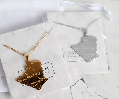 Algérie Map Necklace