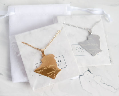 Algérie Map Necklace