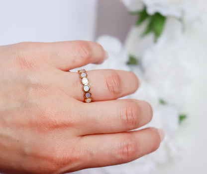 Circle/Half Band Pearl Ring