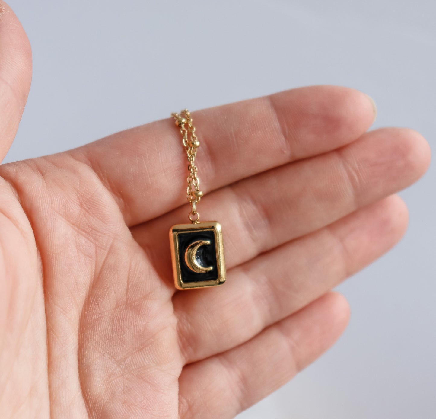 Crescent Moon Pendant Necklace