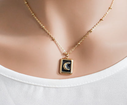 Crescent Moon Pendant Necklace