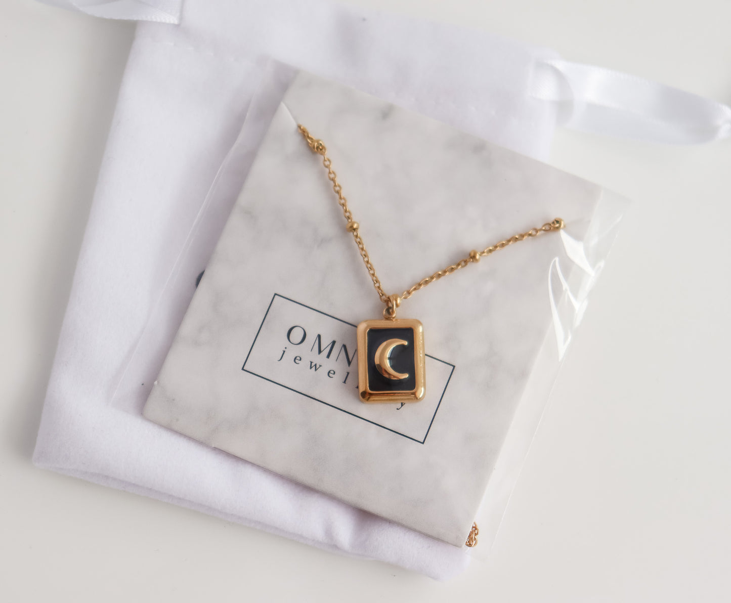 Crescent Moon Pendant Necklace