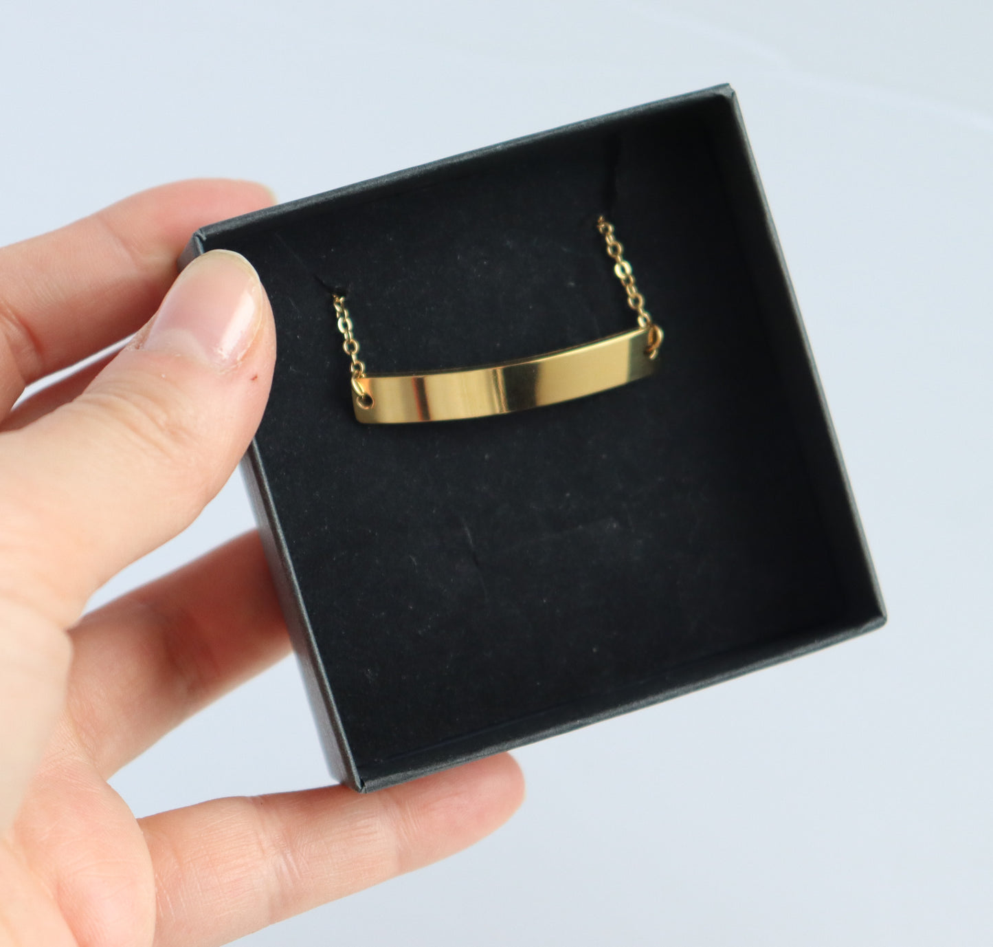 Personalisable Curved Bar Bracelet