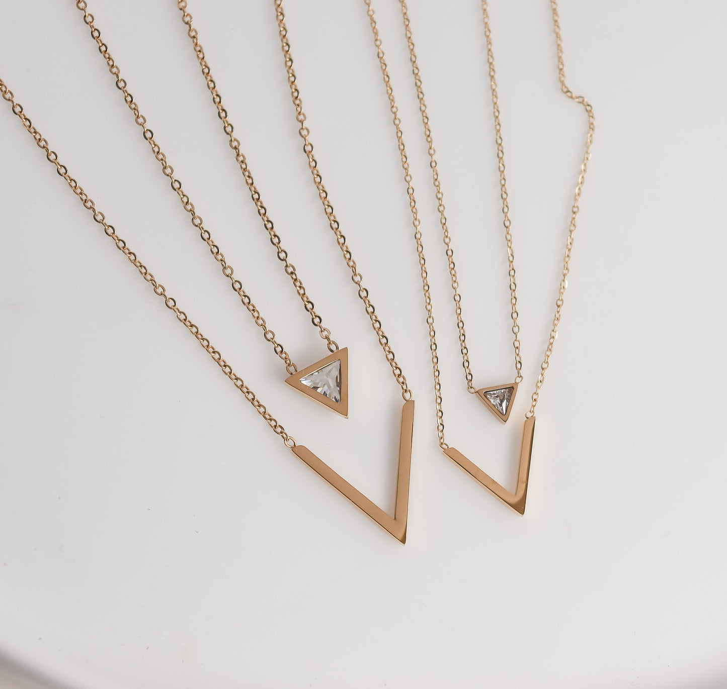 Layered V-Shape Necklace