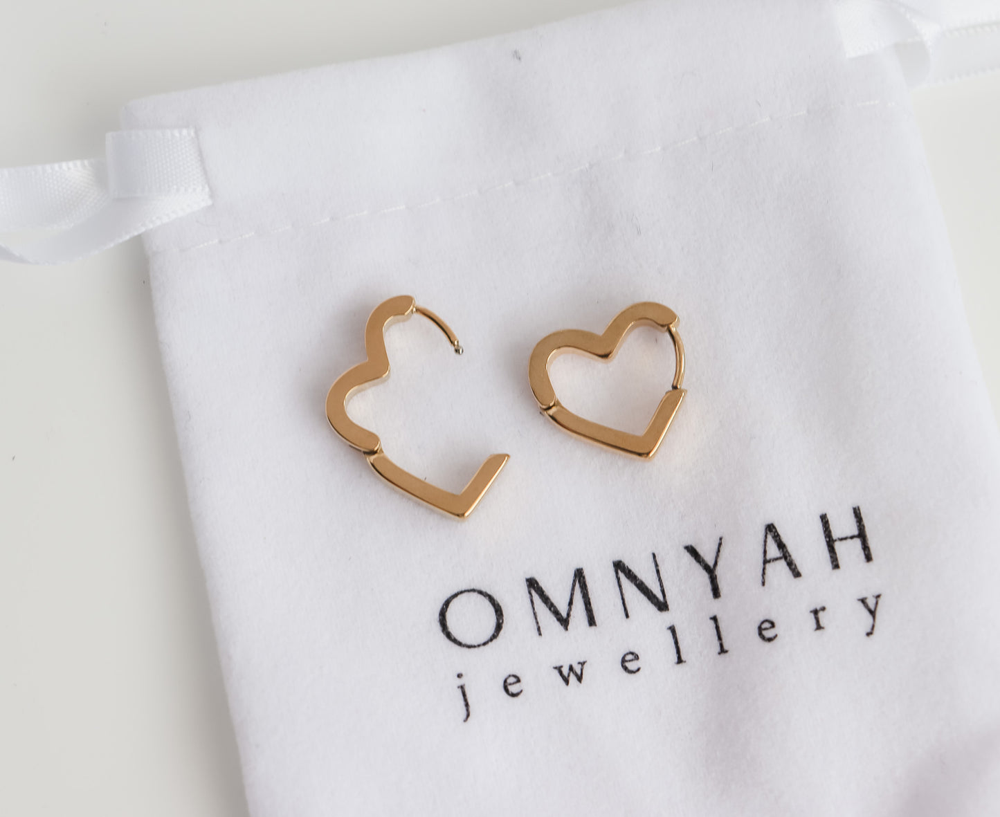 Small Heart Hoop Earrings