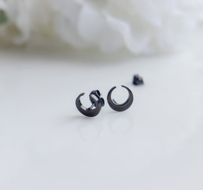 Crescent Stud Earrings