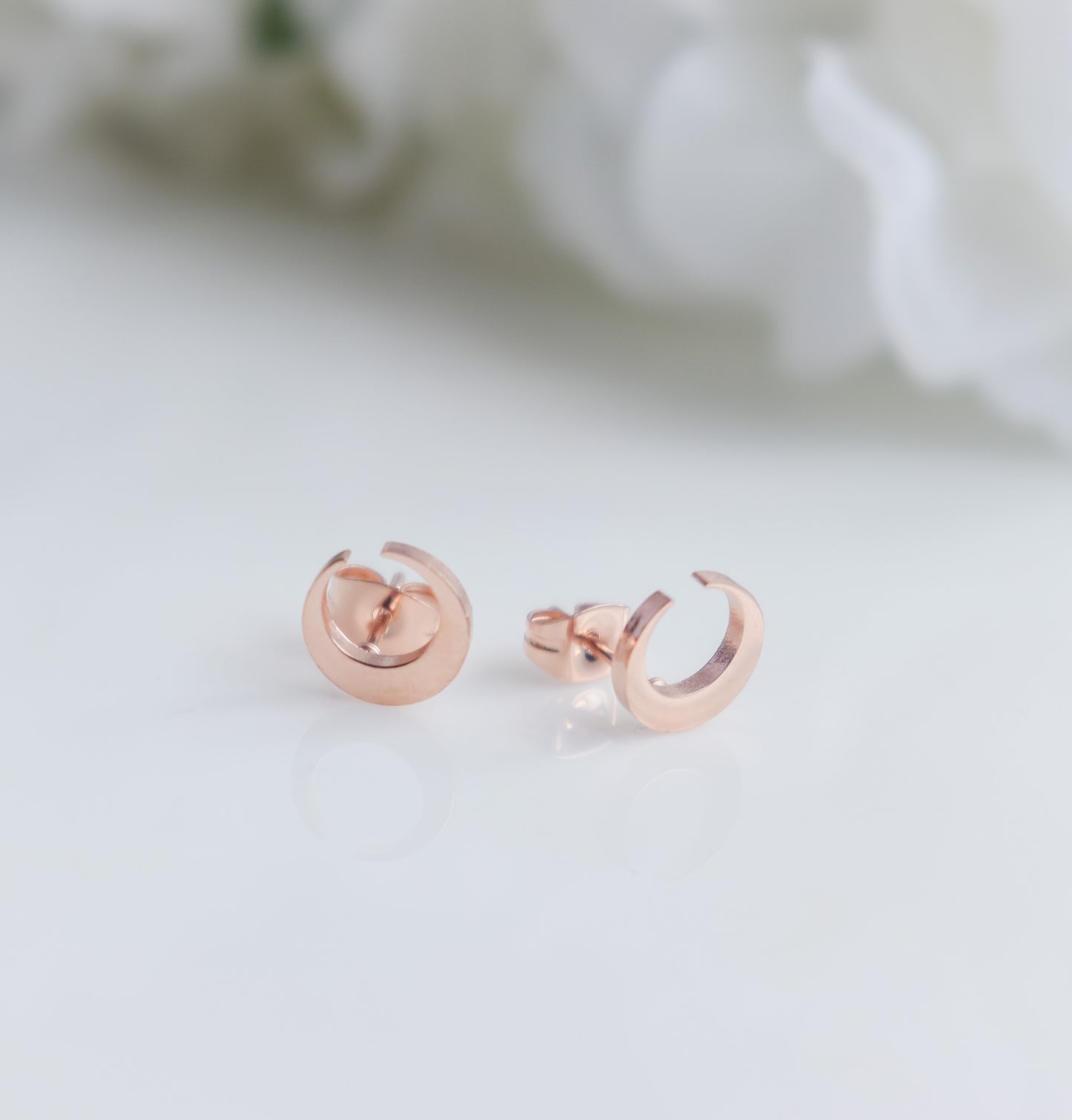 Crescent Stud Earrings