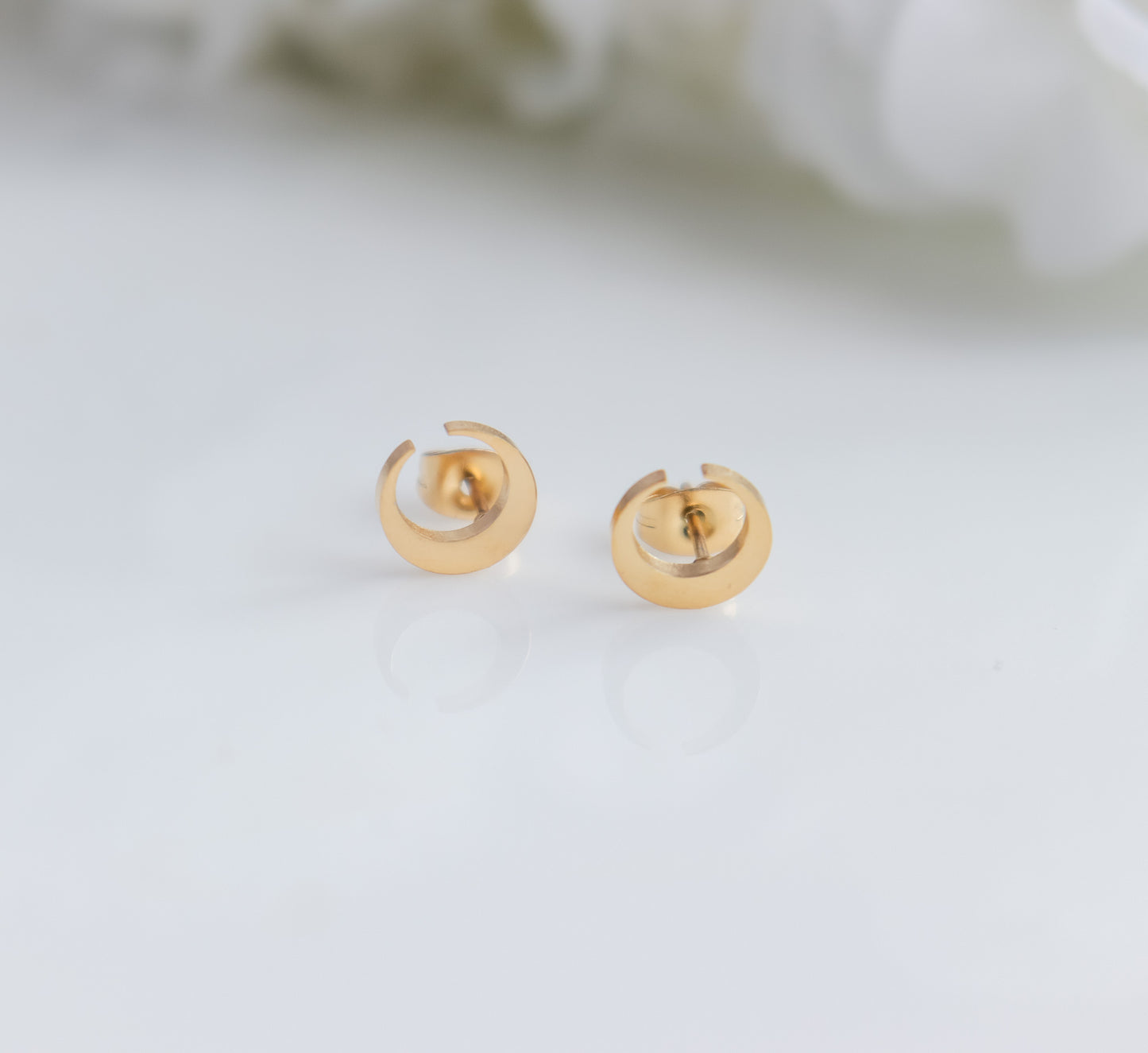 Crescent Stud Earrings