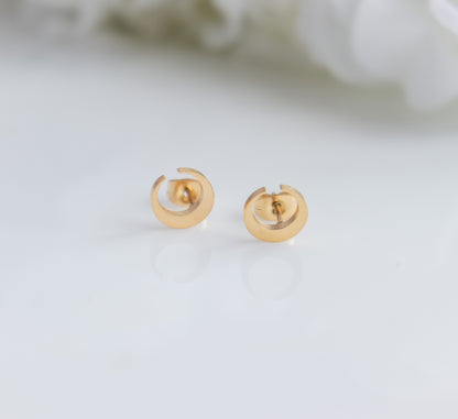 Crescent Stud Earrings