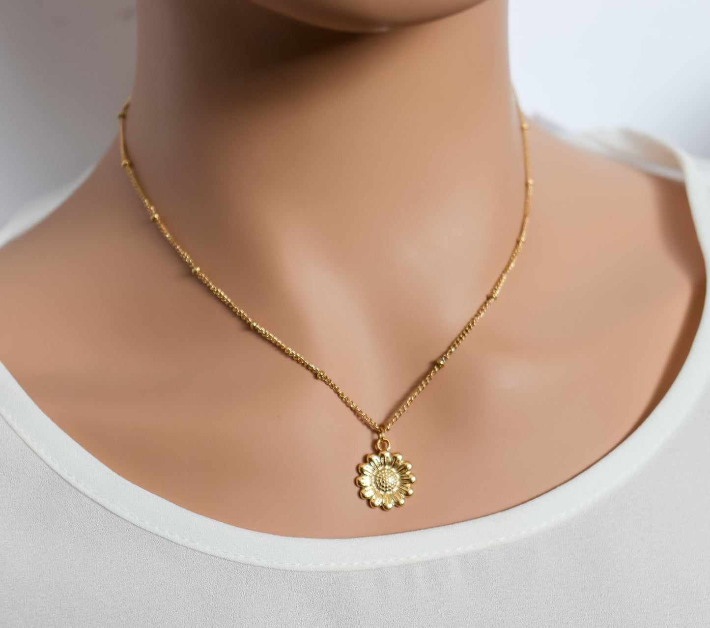 Sunflower Pendant Necklace