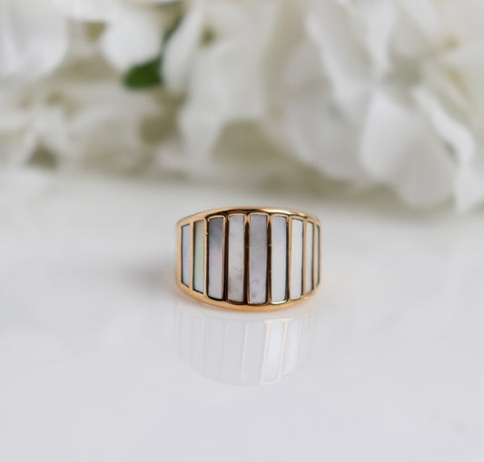 Large Pearl Banded Ring