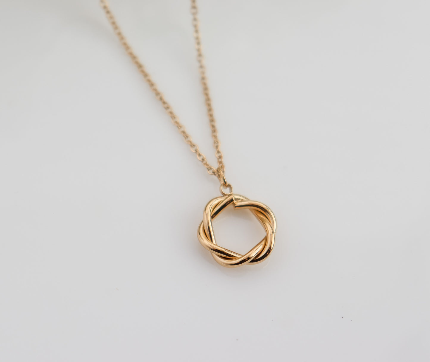 Twist Circle Pendant Necklace